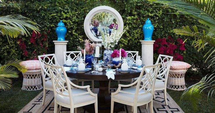 stylish table setting and decor garden dinner ideas