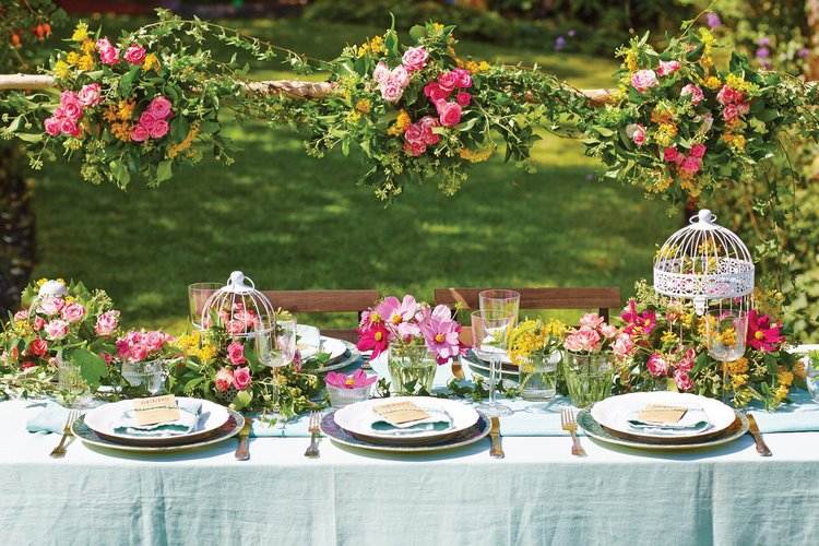 summer garden wedding table decorating ideas fresh flowers