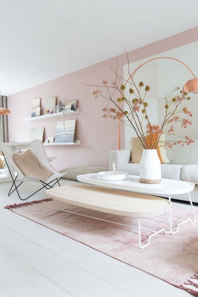 Beautiful Living Room Decor Blush Pink Color Palette