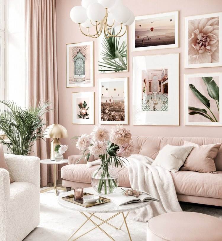 Blush Pink Living Room Ideas and Fabulous Interior Designs