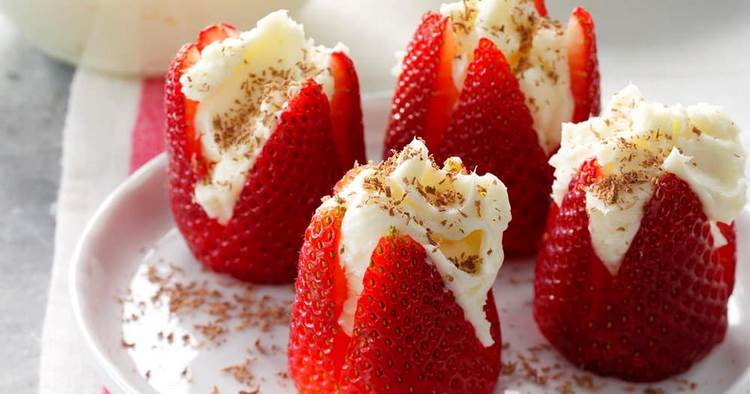 Cream cheese stuffed strawberries recipe