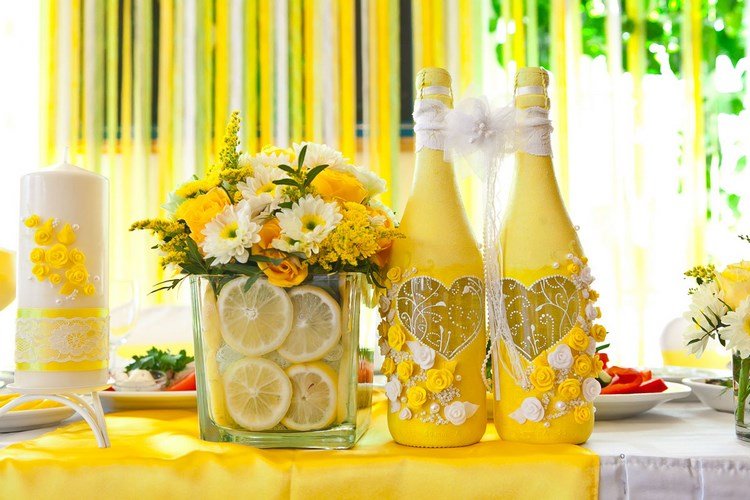 DIY wedding decor ideas yellow theme tips