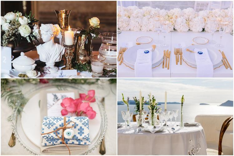 Greek inspired wedding table decor ideas