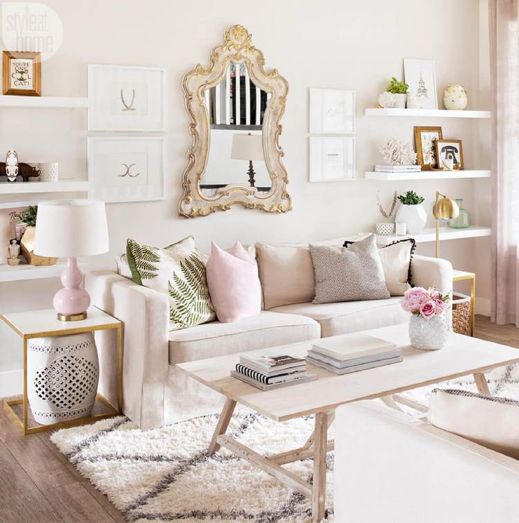 blush pink home decor ideas living room design