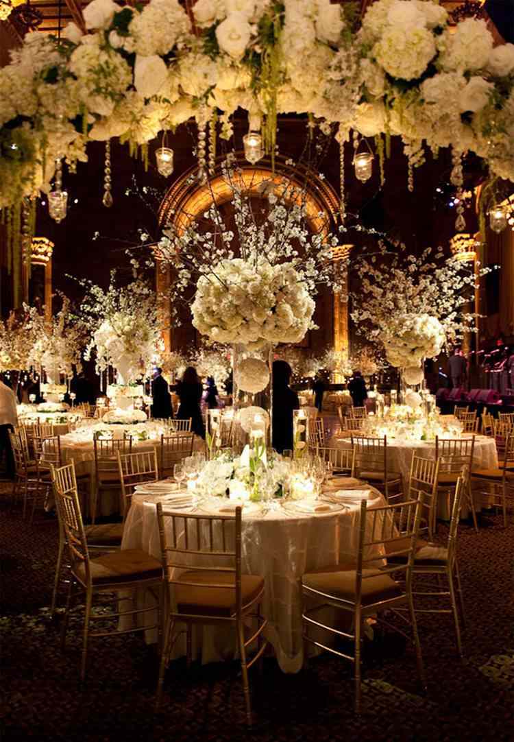 floral centerpieces fairytale wedding reception table decor