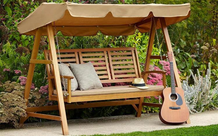 garden furniture ideas wooden patio swing