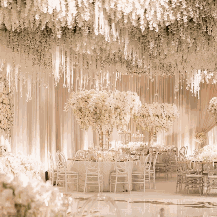 glamorous and magical wedding decoration ideas white color theme