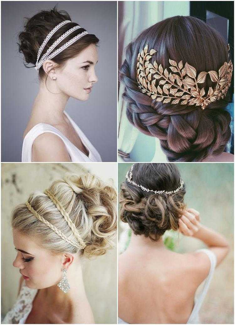 greek style wedding hairstyle and accessories ideas