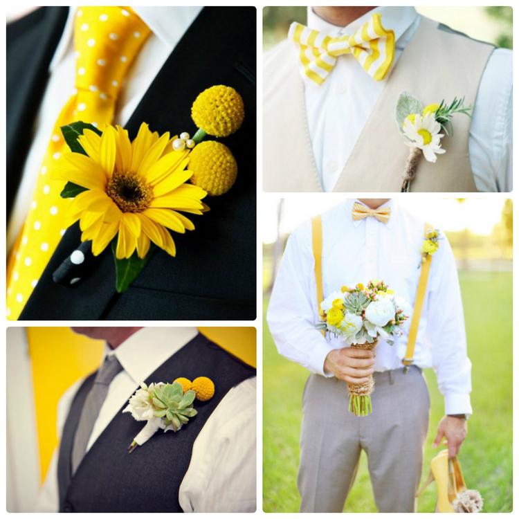 groom outfit yellow themed wedding ideas