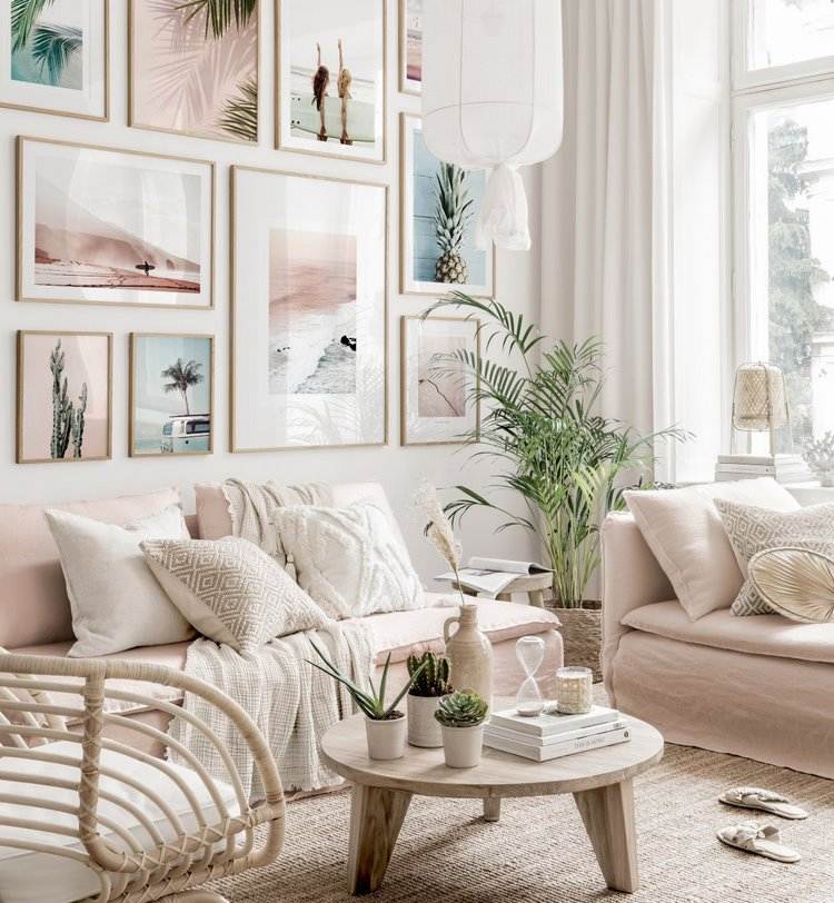 harmonious interior ideas blush pink color