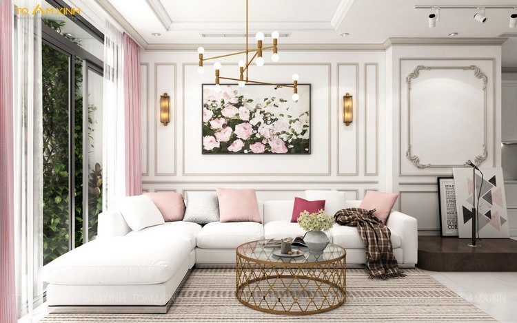 living room decor ideas blush pink color