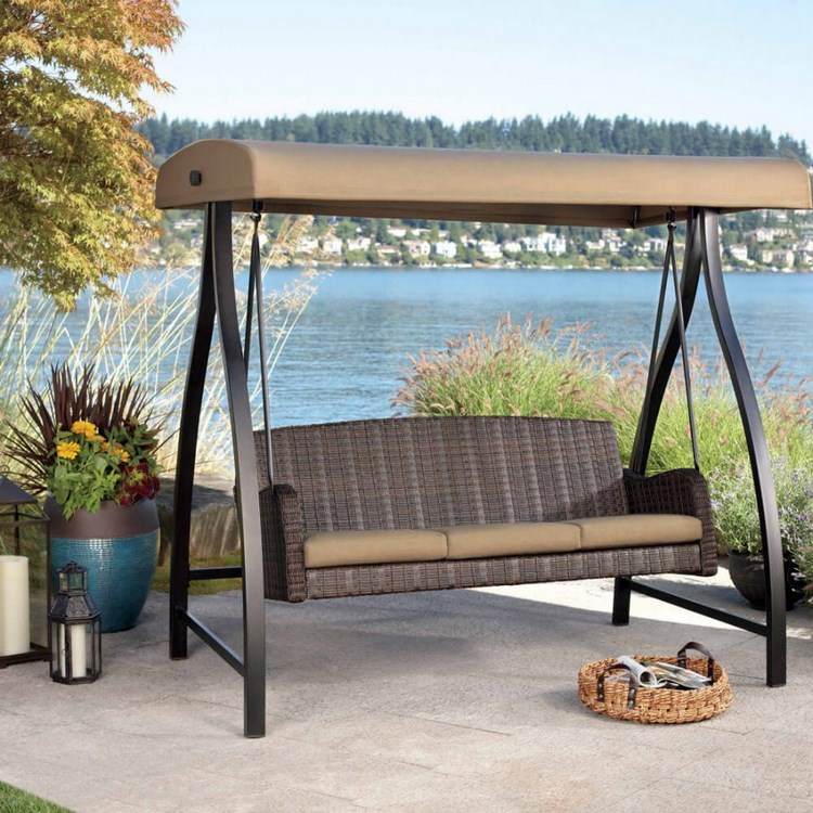 outdoor swing with canopy backyard furniture ideas
