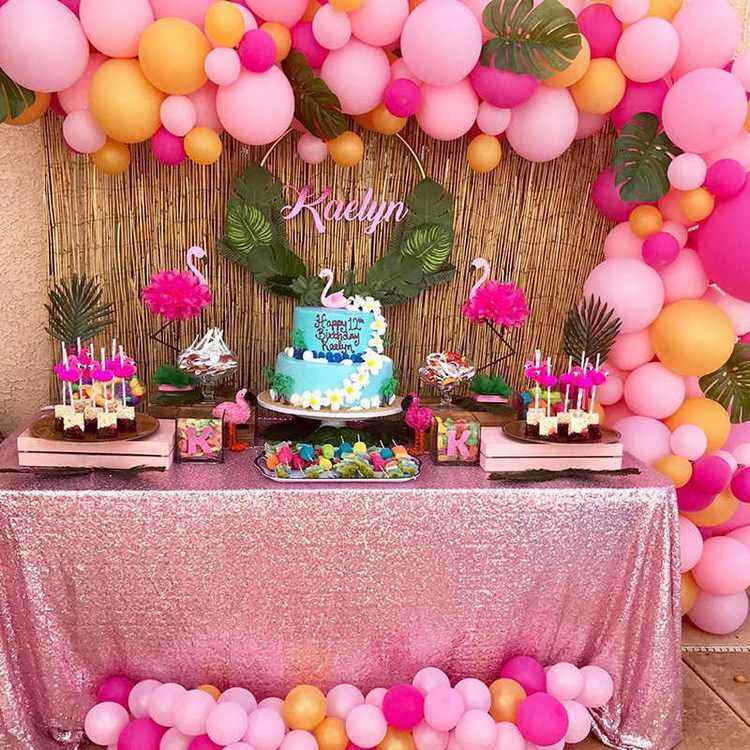pink flamingo pool party decor ideas