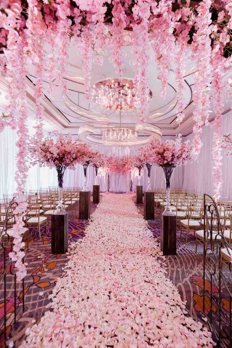 pink wedding decorations princess theme ideas