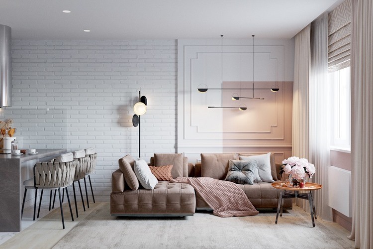 stylish blush pink living room ideas