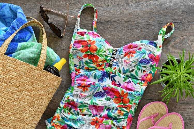 swimming suit straw bag pool party fashion