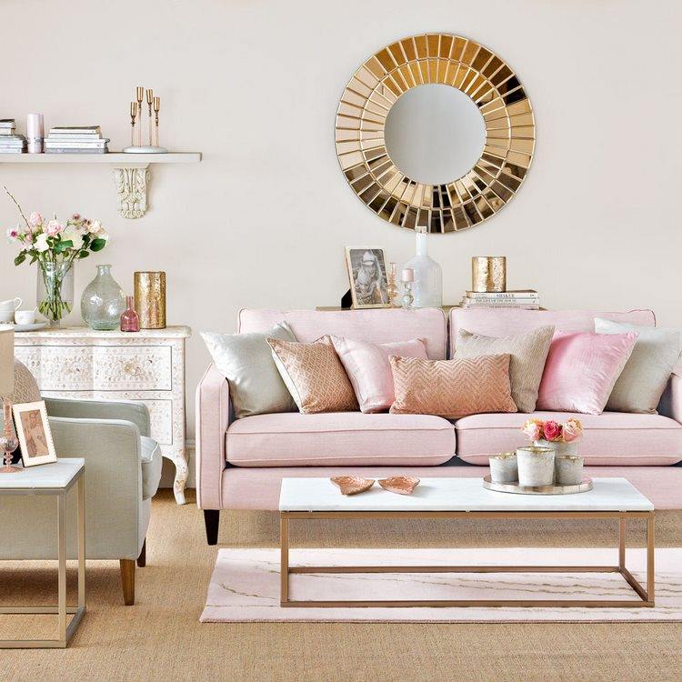 trendy blush pink color scheme home interior ideas