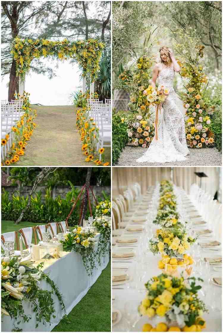 Greenery | Yellow wedding theme, Pantone wedding colors, Pantone wedding