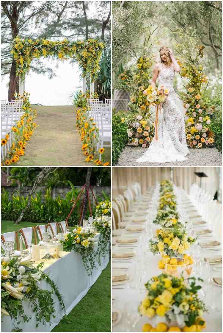 Share more than 152 yellow and gold wedding decor latest - vova.edu.vn