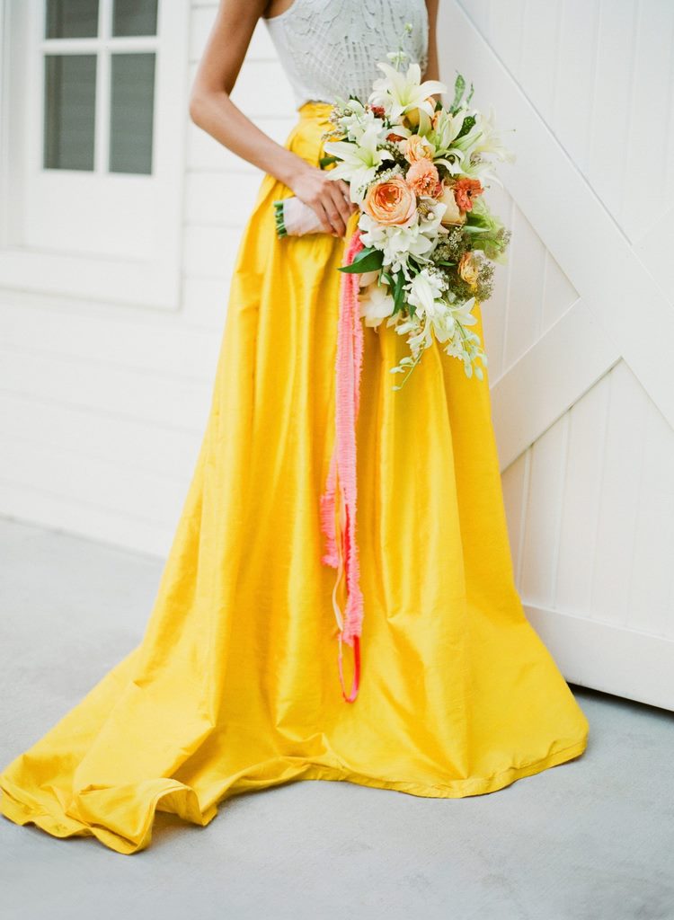 yellow wedding ideas bride look