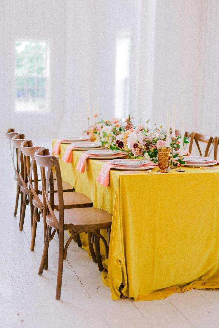 yellow wedding ideas table setting and decoration tips