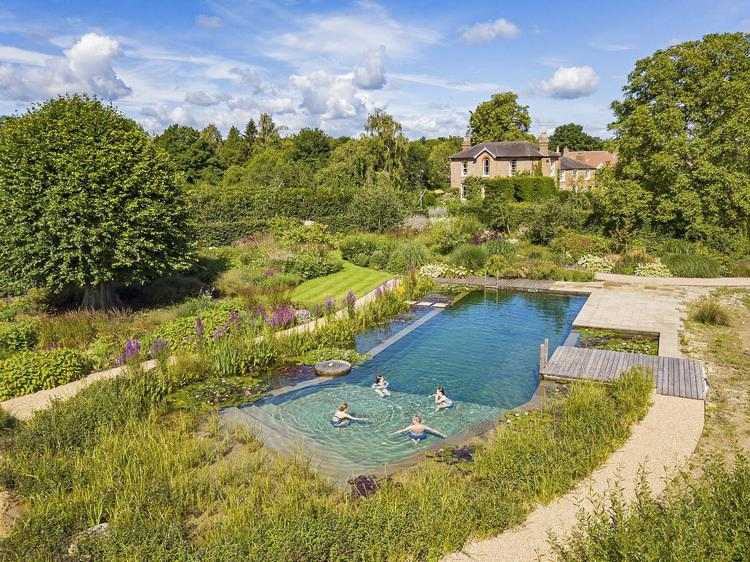 Choose a natural pool to reduce using harmful chemicals