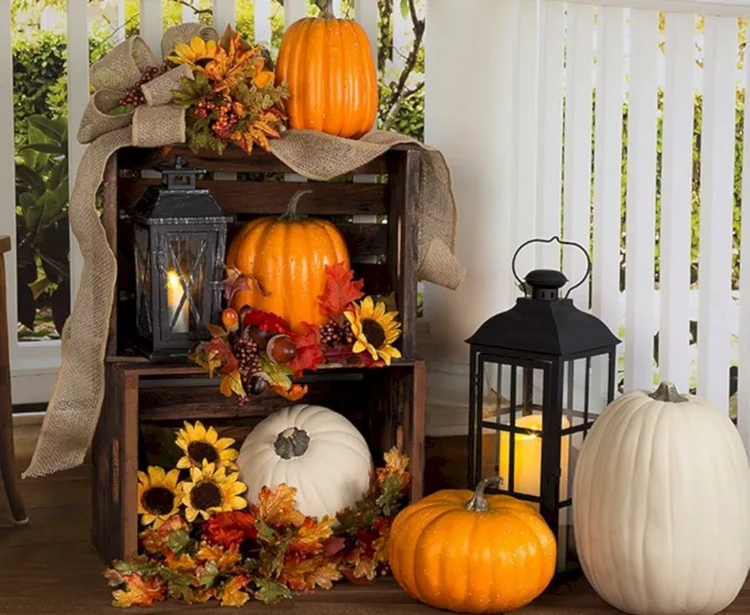 Fall Crate Display Ideas Style Your Porch With Beautiful Arrangements - Diy Fall Porch Decorating Ideas