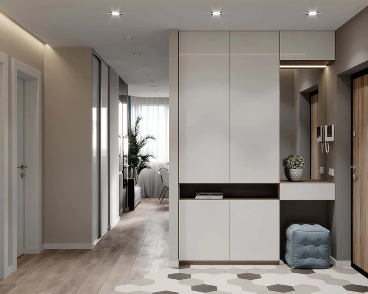 built in furniture in small hallway flooring design trends 2021 2022