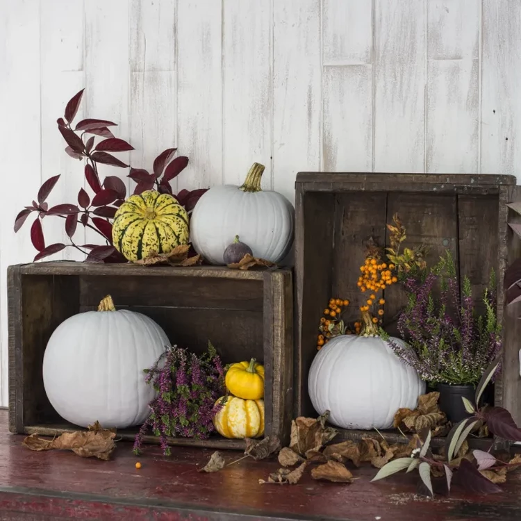 crates and pumpkins front porch fall decorating ideas