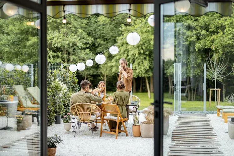 easy access to your patio with sliding glass doors