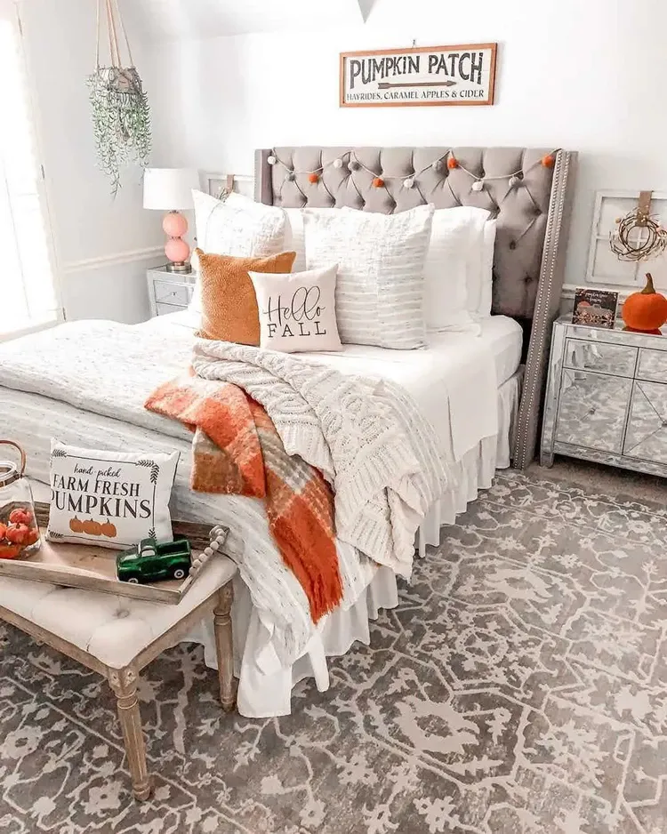 fall color scheme bedroom decorating ideas