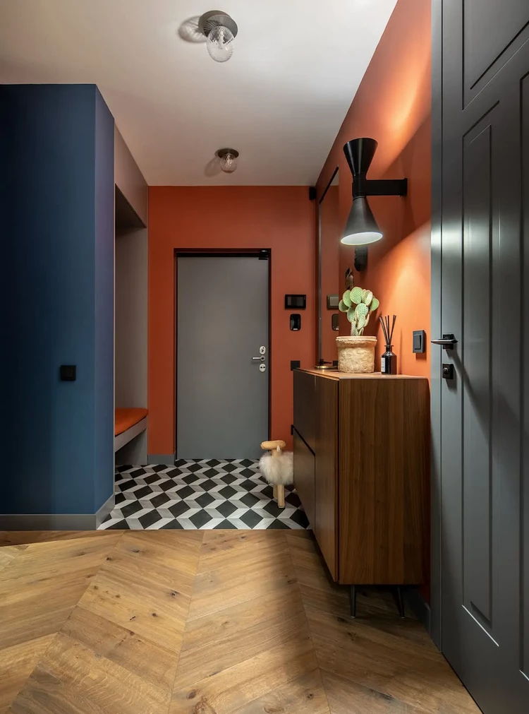 hallway design trends combine flooring