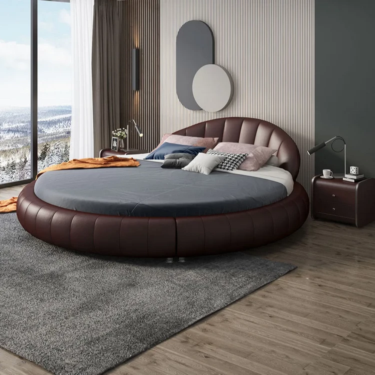 modern bedroom furniture and design ideas leather round bed