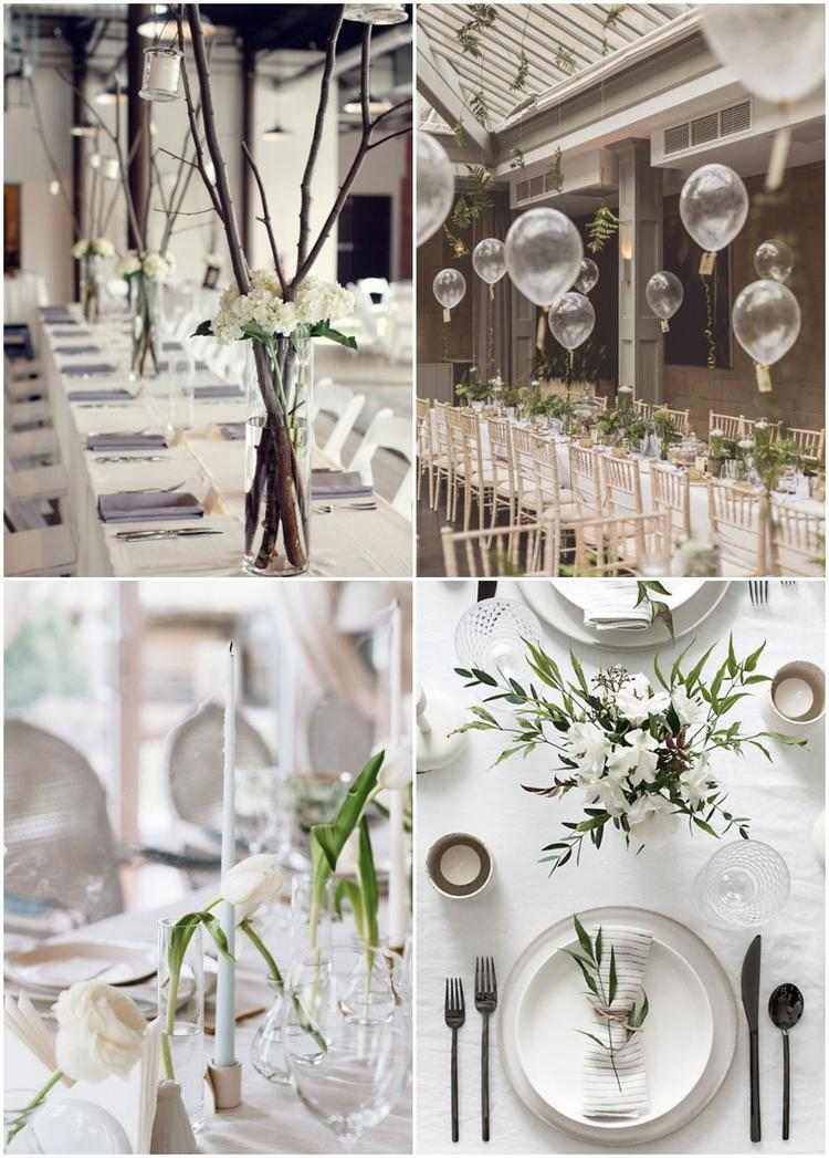 wedding table decorating ideas in white