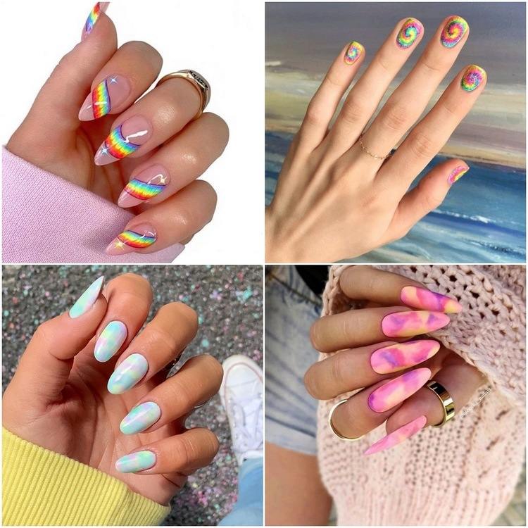 tie and dye nails tips and DIY techniques