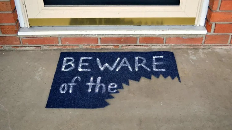 DIY Monster Bite Doormat