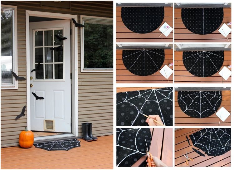 DIY Spider Web Doormat
