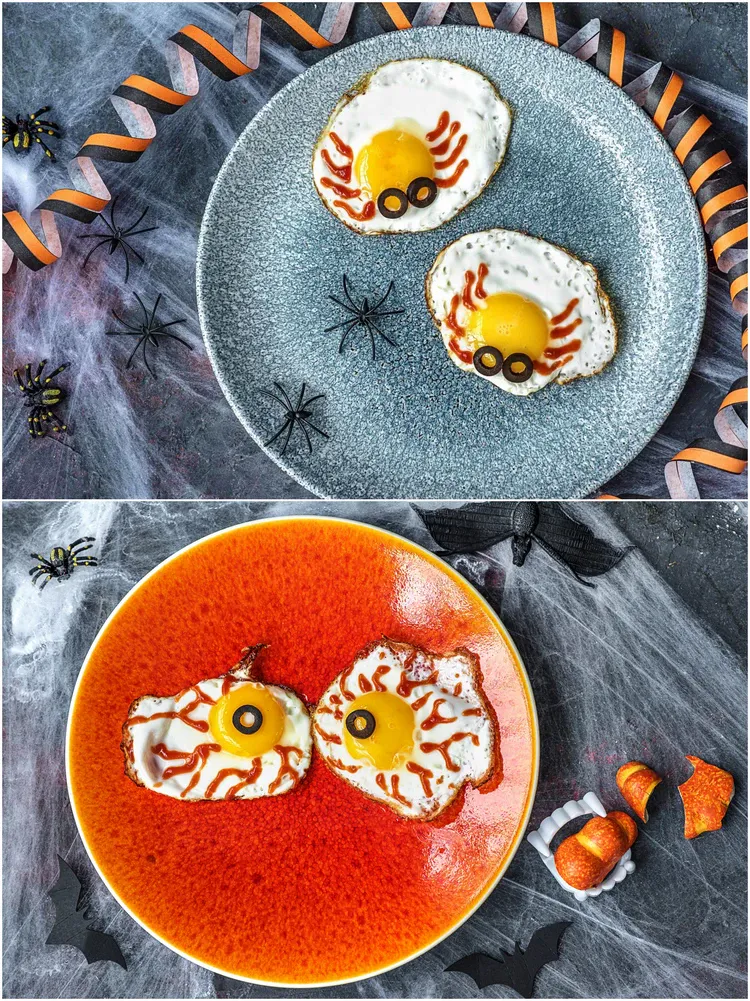 Halloween Egg Recipes Spider Eyeballs recipes