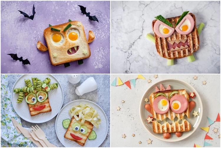 Halloween Monster Sandwiches Super Cool and Easy Ideas for a Spooky Breakfast