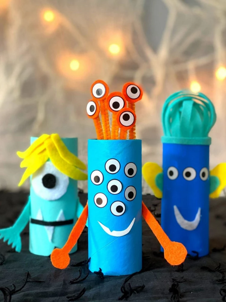 Halloween Toilet Paper Rolls Craft Ideas for Children and Moms