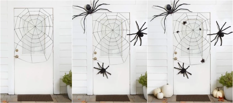 Spider Webs and Giant Spiders on The Front Door