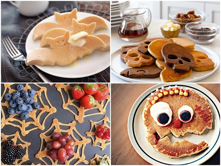 Spooky Halloween Pancakes Breakfast for Kids Ideas