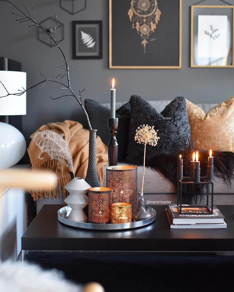 candles fall decorating ideas