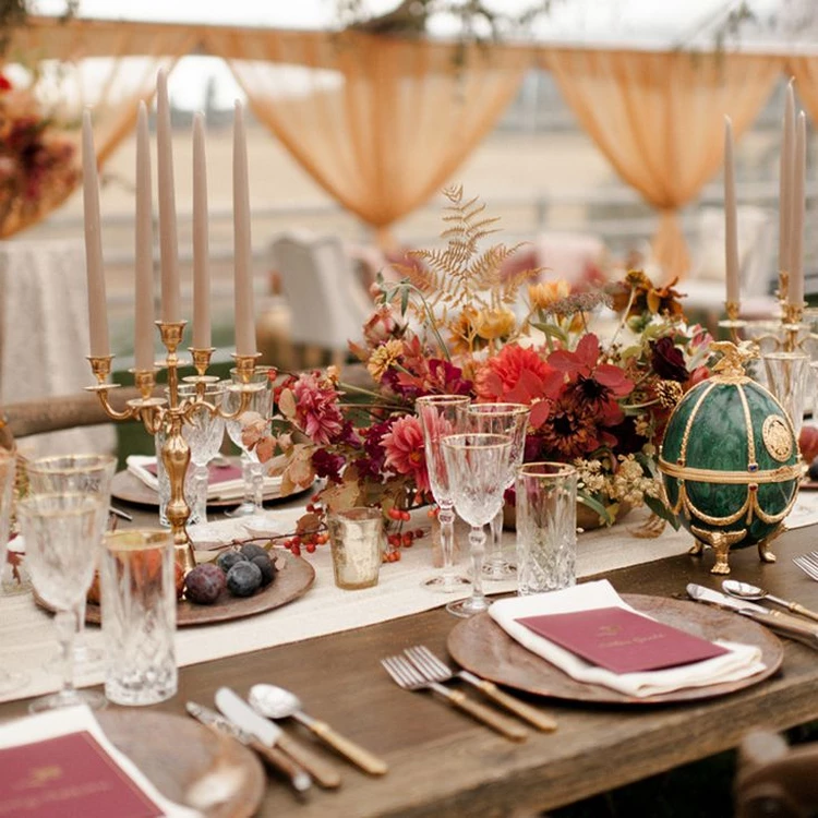 elegant fall wedding decor ideas table setting centerpiece
