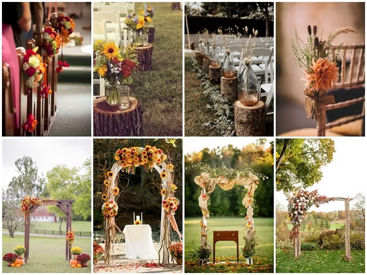 fall wedding ceremony decorating ideas