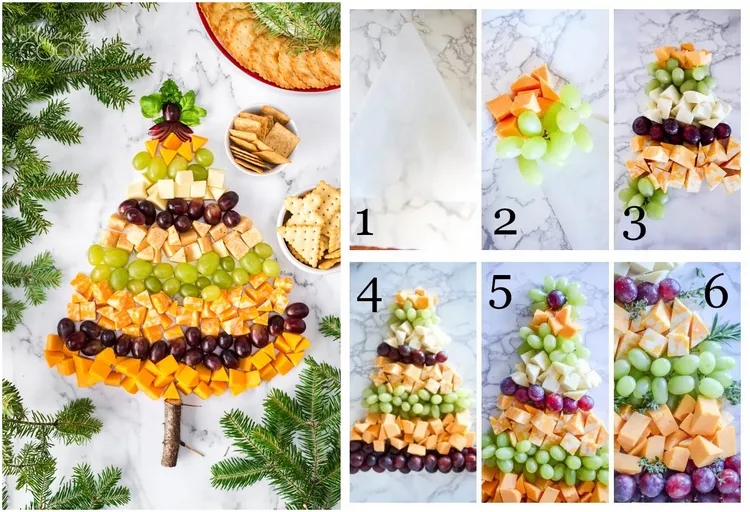 Christmas Tree Cheese Platter Festive appetizers