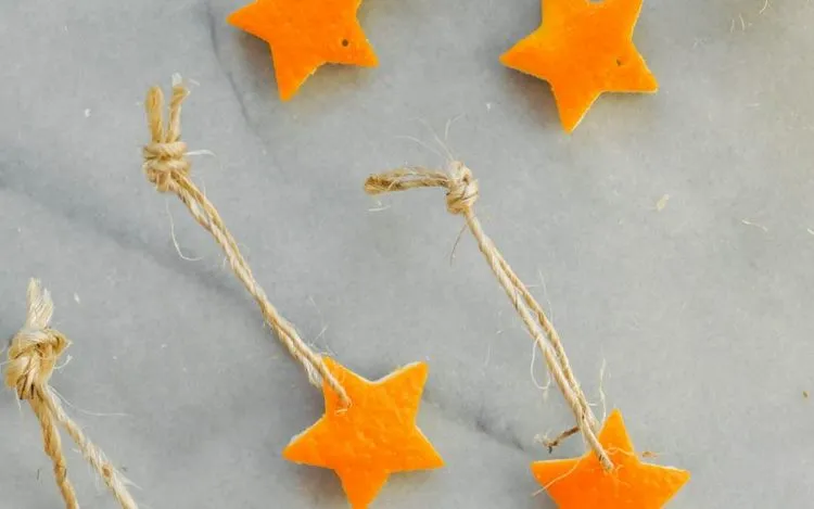 DIY Orange Peel Ornaments Christmas craft ideas