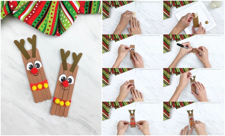 Christmas Craft Ideas for Kids Easy Popsicle Stick Reindeer