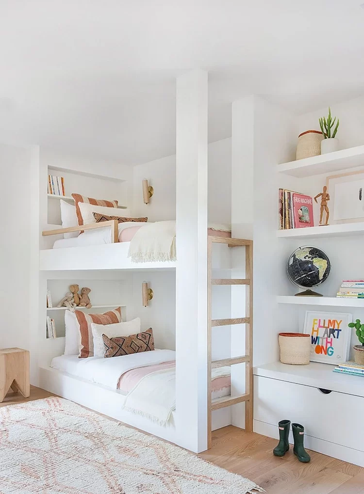 Kids white bedroom furniture modern design ideas