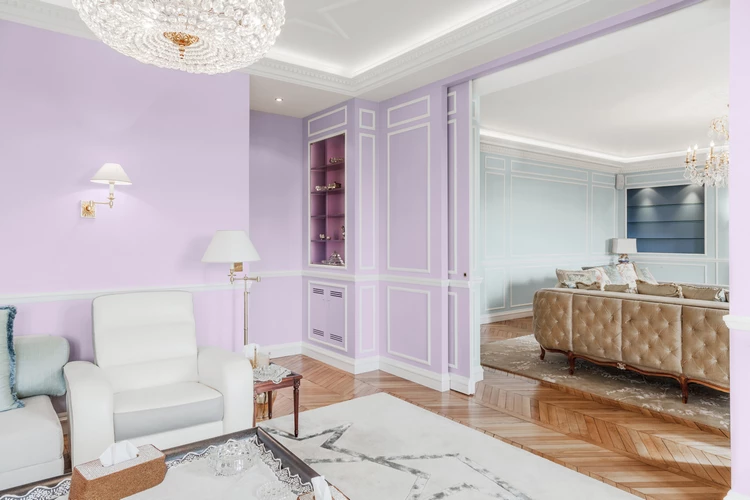 Pastel wall color contemporary interior ideas
